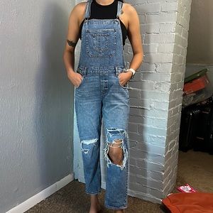american eagle denim overalls